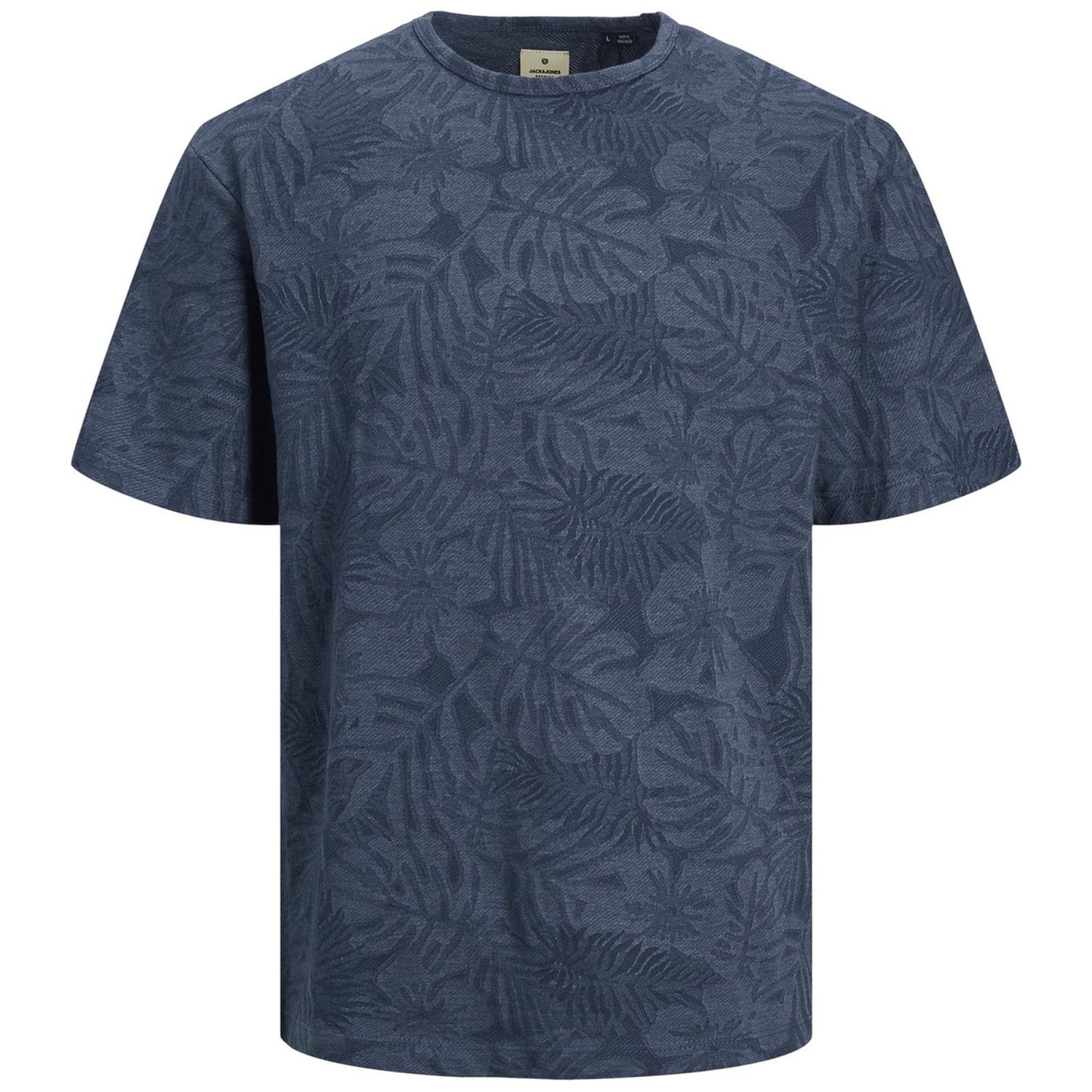 Plus Size Blu Nael Ao Floral T-Shirt Dark Denim