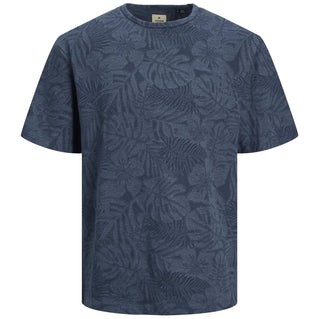 Jack & Jones Plus Size Blu Nael Ao Floral T-Shirt Dark Denim