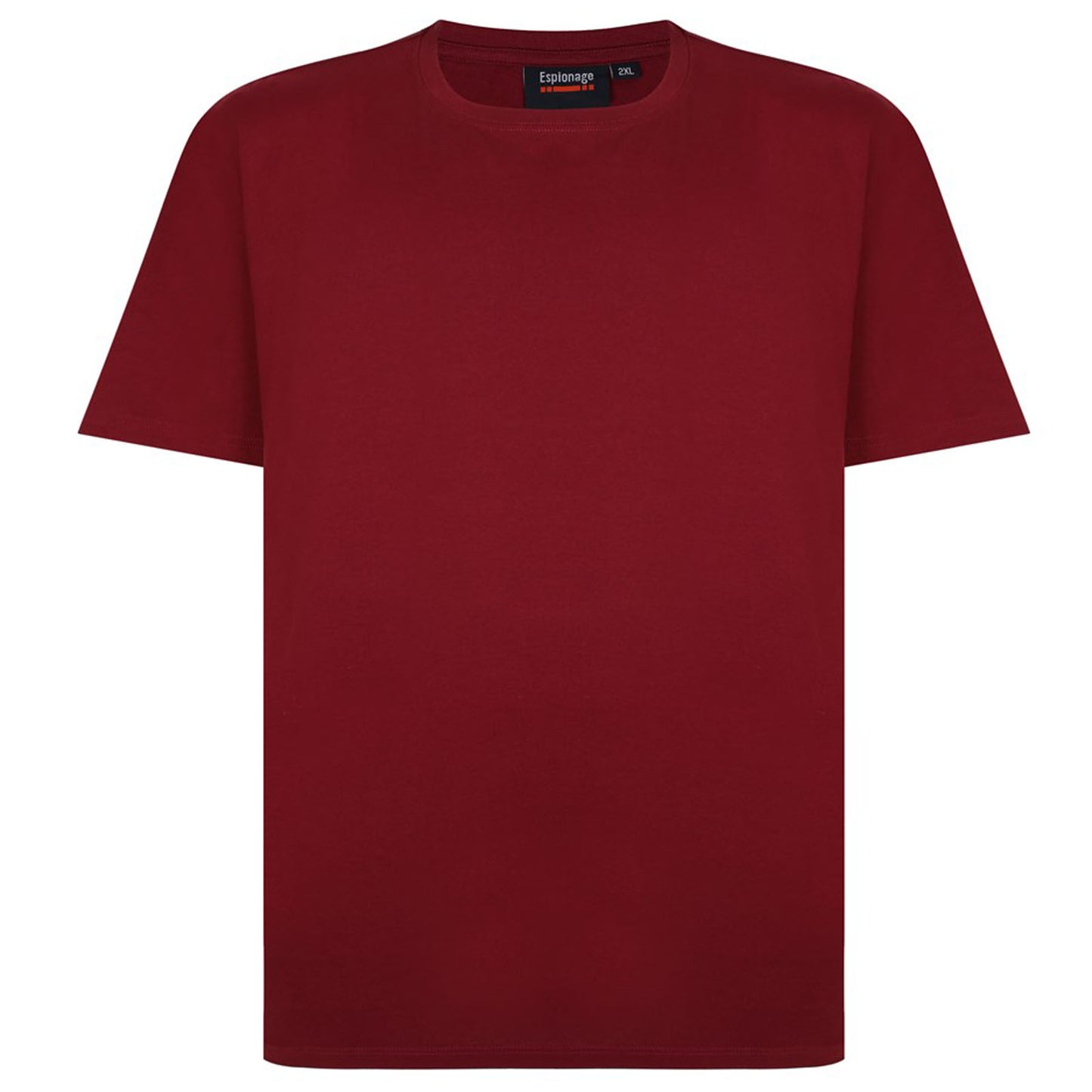 Espionage Plus Size Plain Crew T-Shirt Wine