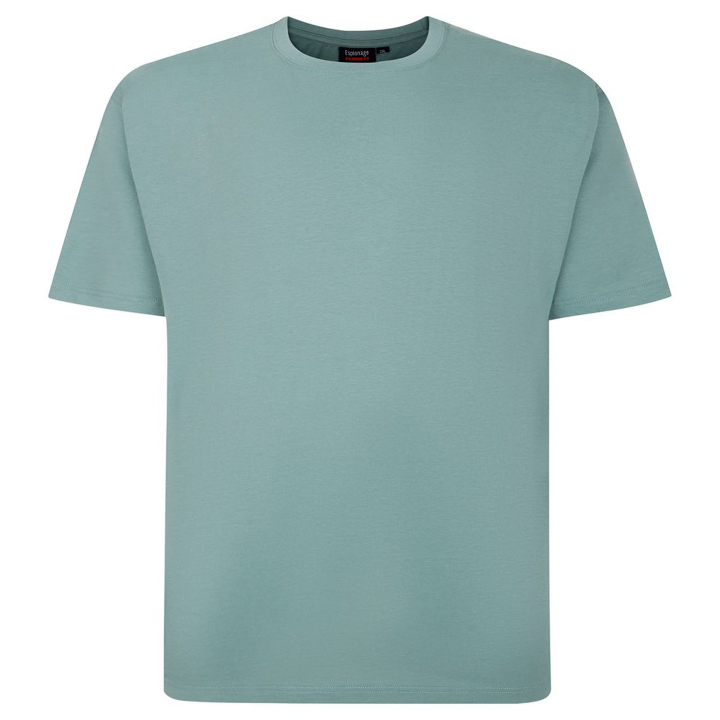 Espionage Plus Size Plain T-Shirt Light Green