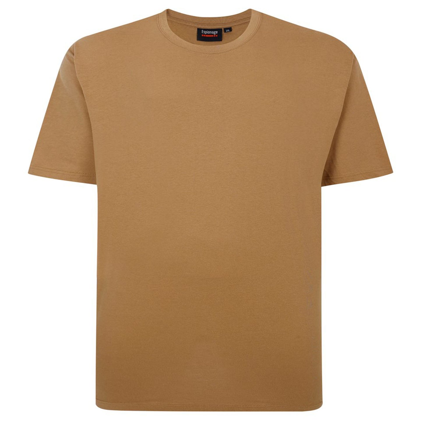 Plus Size T015 Plain Crew T-Shirt Bronze