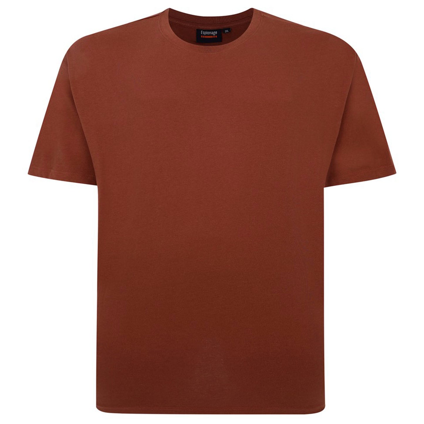 Plus Size T015 Plain Crew T-Shirt Rust