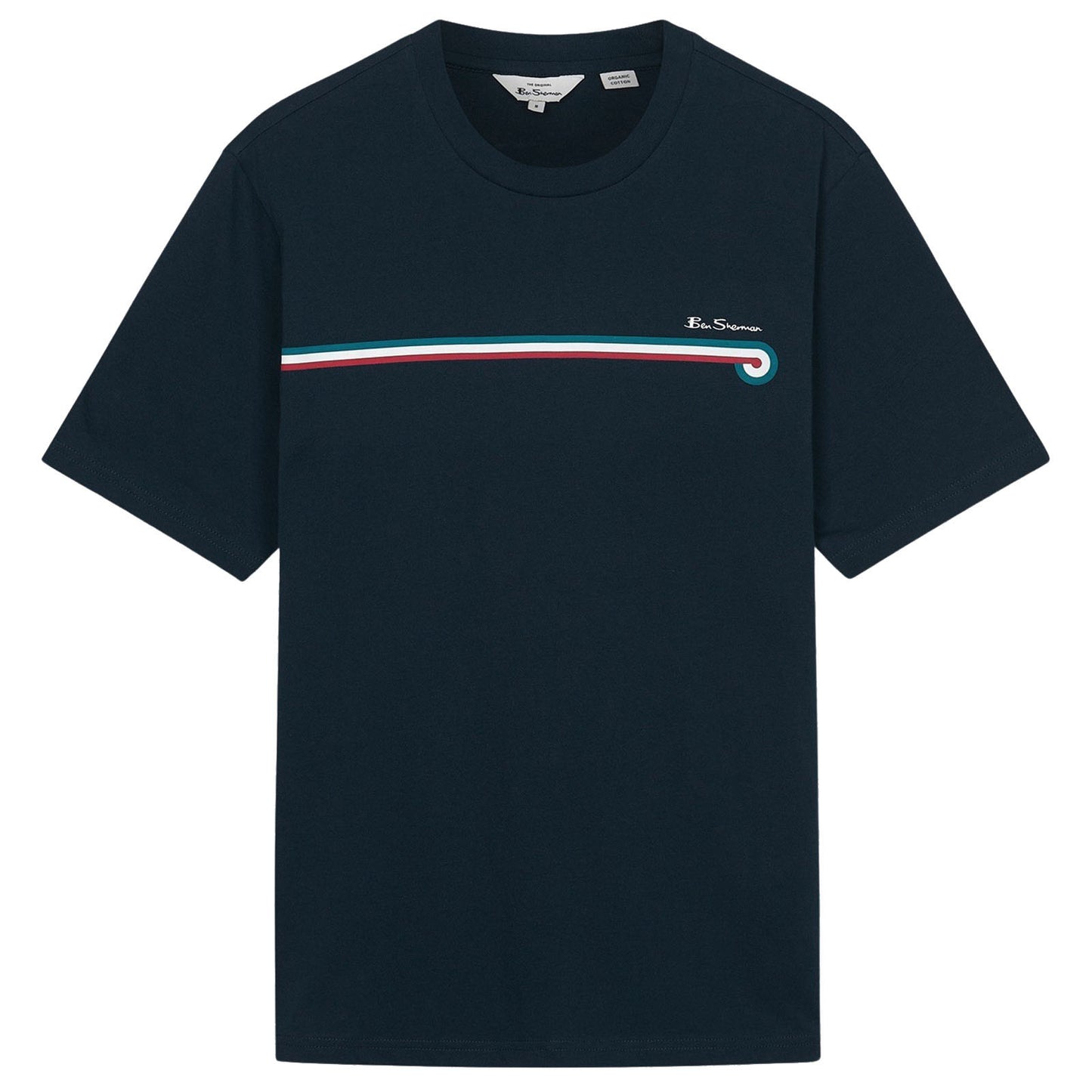 Ben Sherman Plus Size 76114 Core Stripe T-Shirt Dark Navy