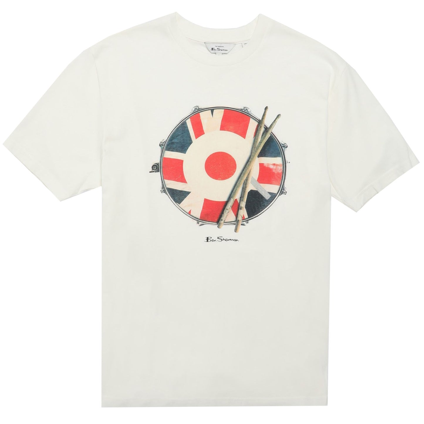 Plus Size 76128 Drum Target T-Shirt Snow White