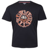 Plus Size Lb1202 Paisley Roundel T-Shirt Navy