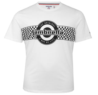 Lambretta Plus Size Lb1306 Two Tone Logo T-Shirt White