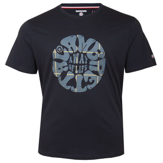 Lambretta Plus Size Lb1319 Pow Roundel T-Shirt Navy