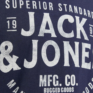 Jack & Jones Plus Size Jeans Graphic T-Shirt Navy Blazer