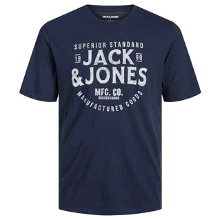 Jack & Jones Plus Size Jeans Graphic T-Shirt Navy Blazer