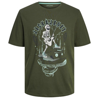 Jack & Jones Plus Size Skull Rock T-Shirt Kombu Green