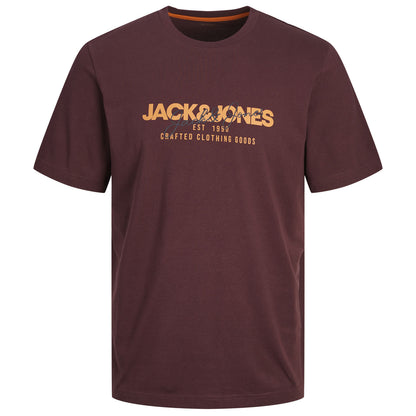 Jack & Jones Plus Size Alvis Graphic T-Shirt Vineyard Wine