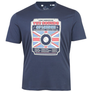 Ben Sherman Plus Size Sounds Of London T-Shirt Mood Indigo