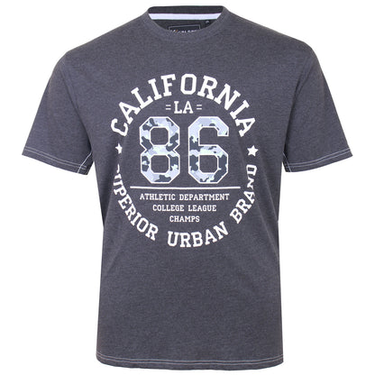 Plus Size California Camo 86 T-Shirt Charcoal Marl