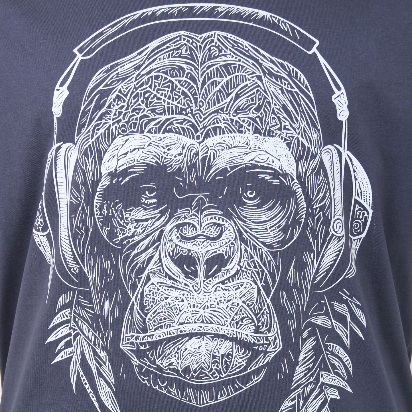 Plus Size Stencil Gorilla T-Shirt Indigo