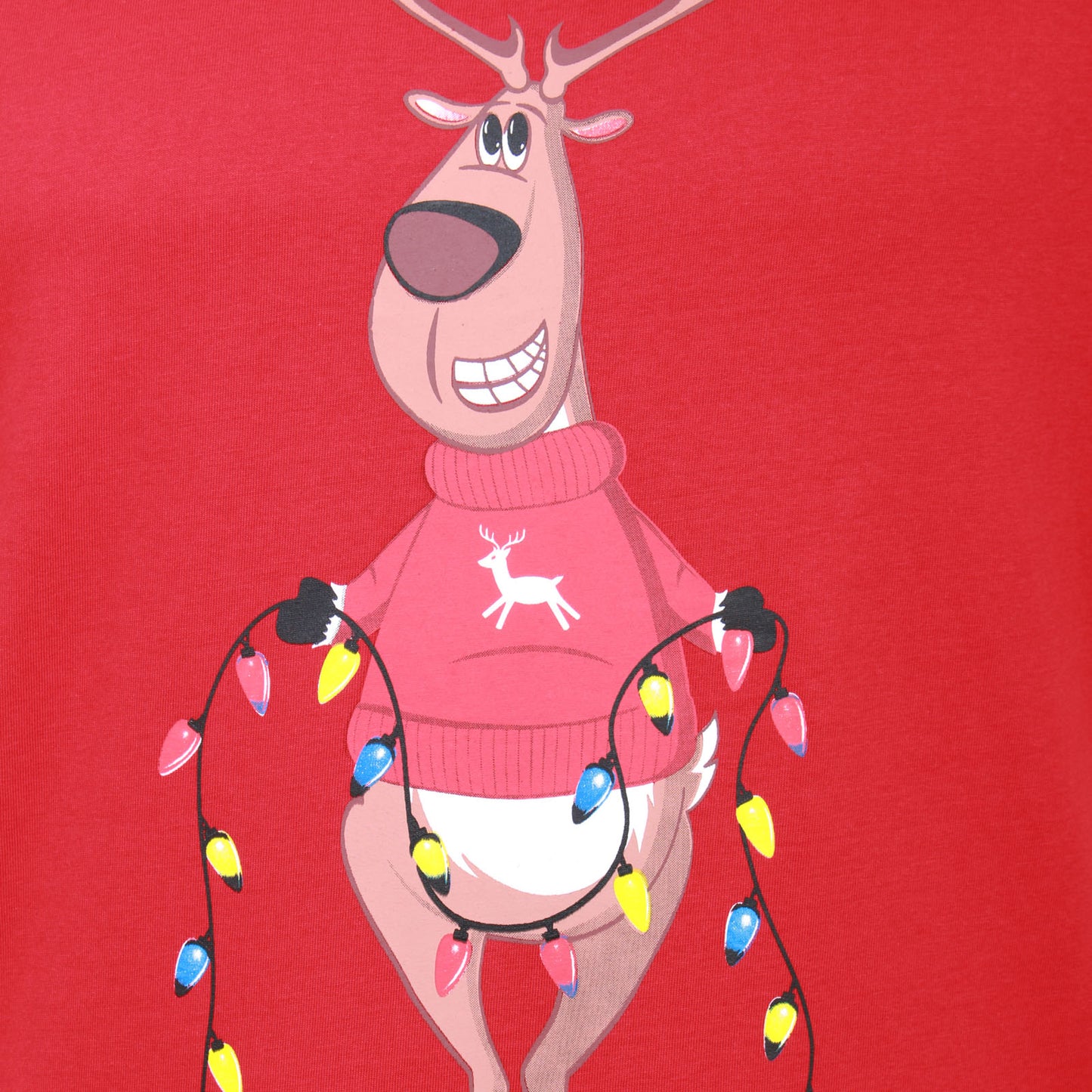 Plus Size Rudolph Xmas T-Shirt Red