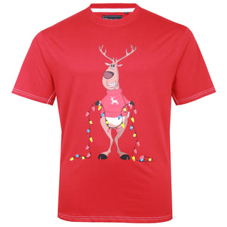 Kam Jeans Plus Size Rudolph Xmas T-Shirt Red