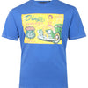 Plus Size Distressed Diners T-Shirt Blue