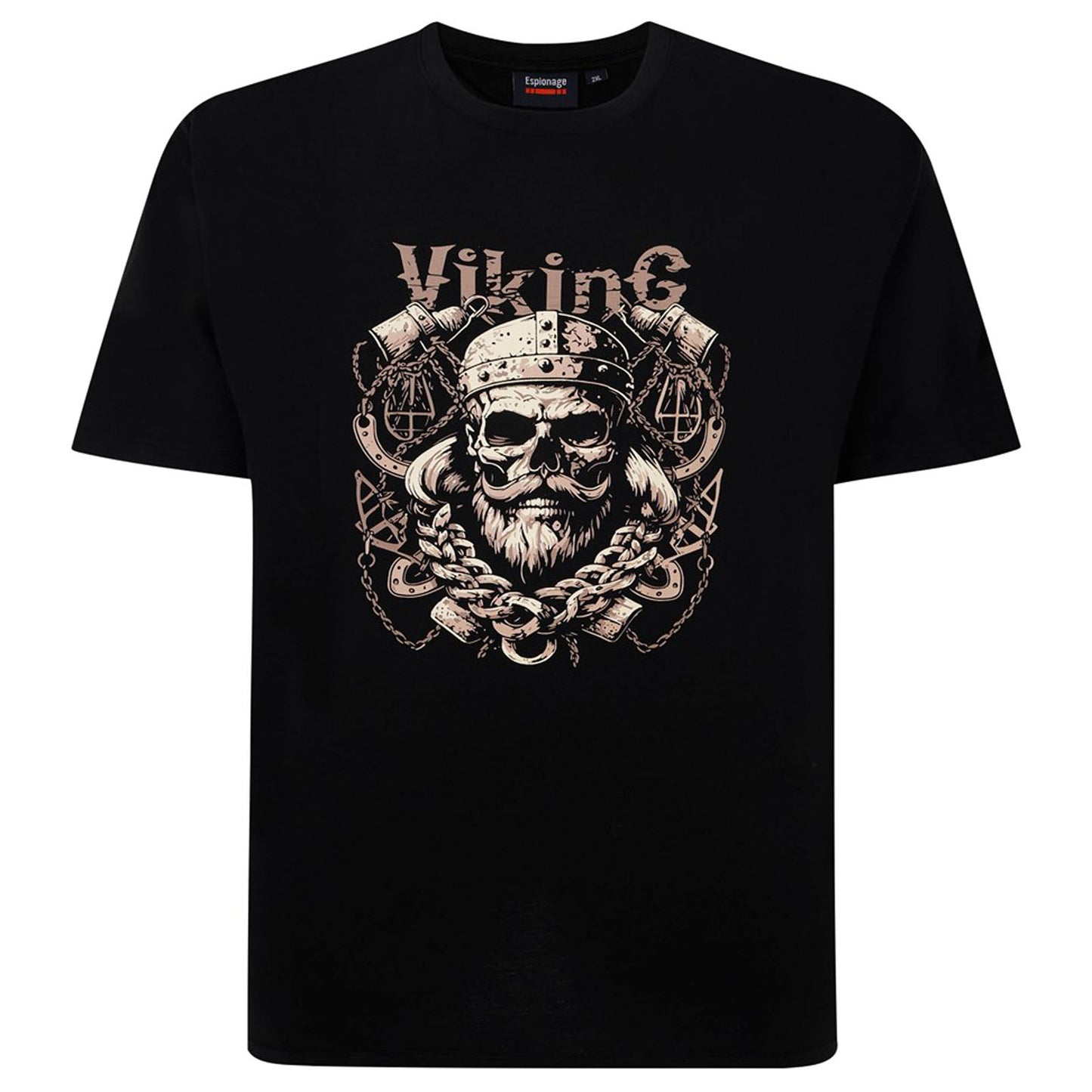 Plus Size T418 Viking T-Shirt Black