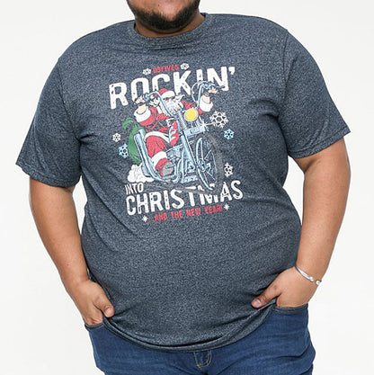 Plus Size Clementine Christmas T-Shirt Navy Twist