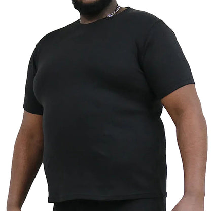 D555 Plus Size Motherwell Thermal T-Shirt Black