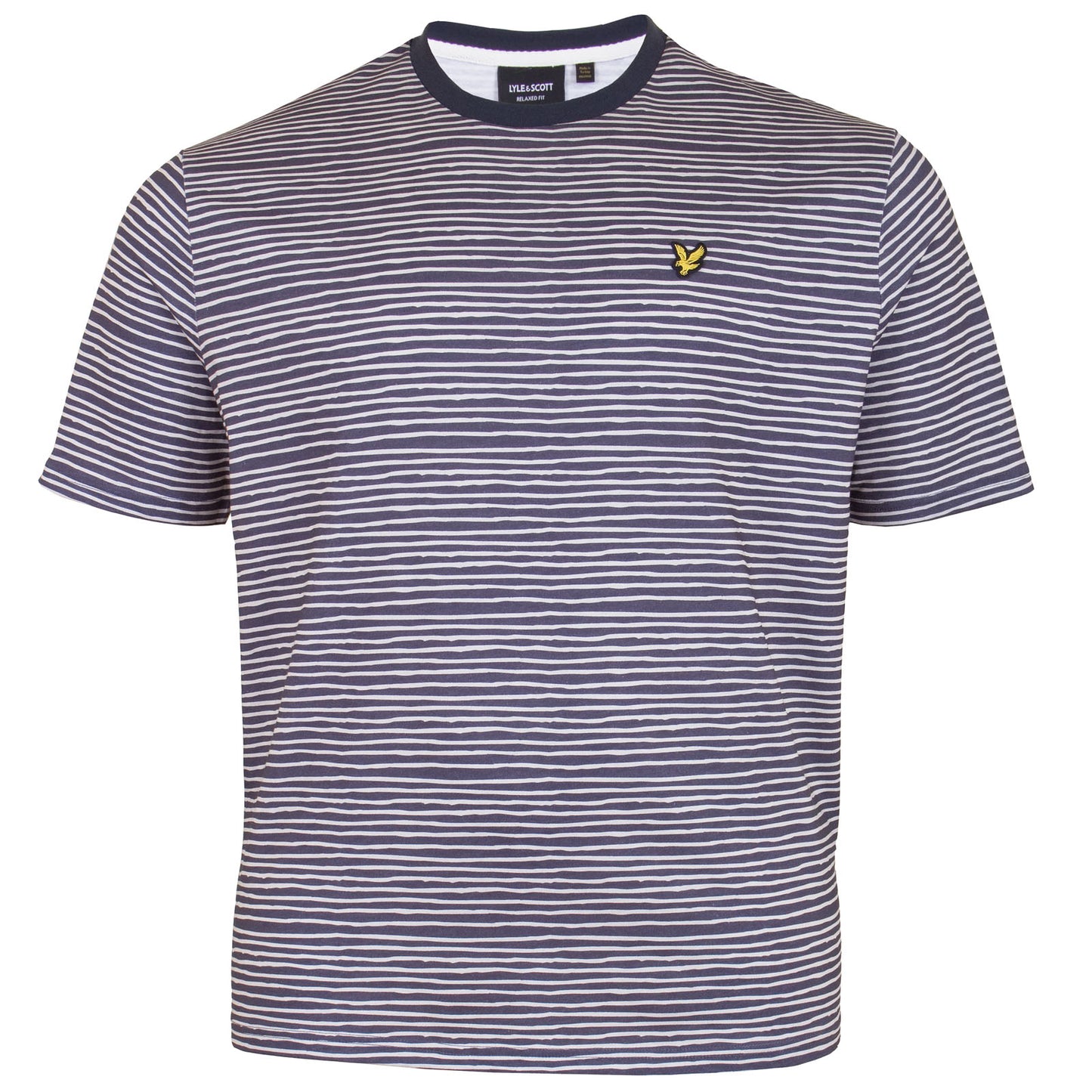 Lyle & Scott Plus Size Breton Stripe T-Shirt Dark Navy/Cove