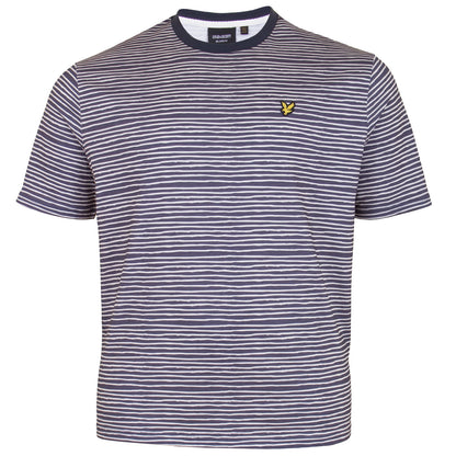 Lyle & Scott Plus Size Breton Stripe T-Shirt Dark Navy/Cove