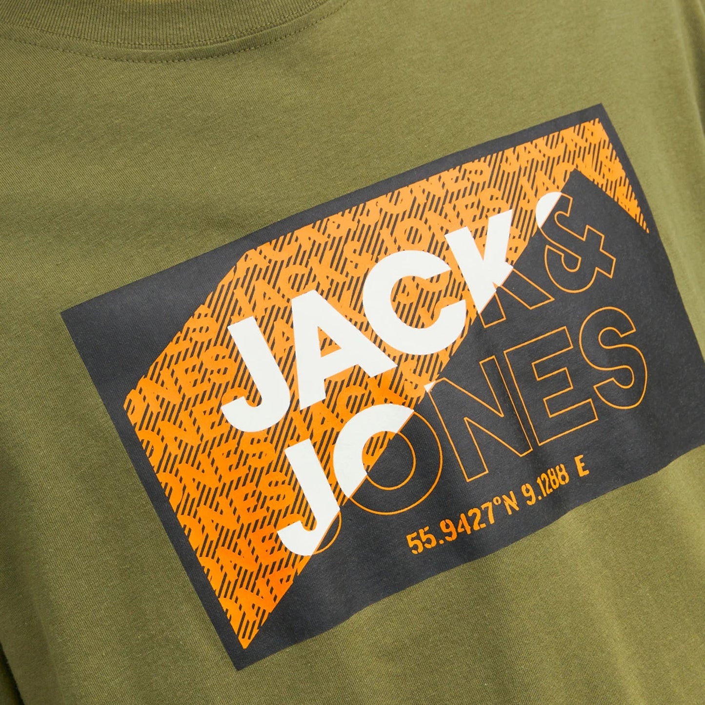 Jack & Jones Plus Size Logan Aw23 T-Shirt Olive Branch