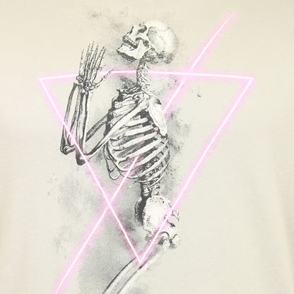 Plus Size Neon Skeleton T-Shirt Fawn