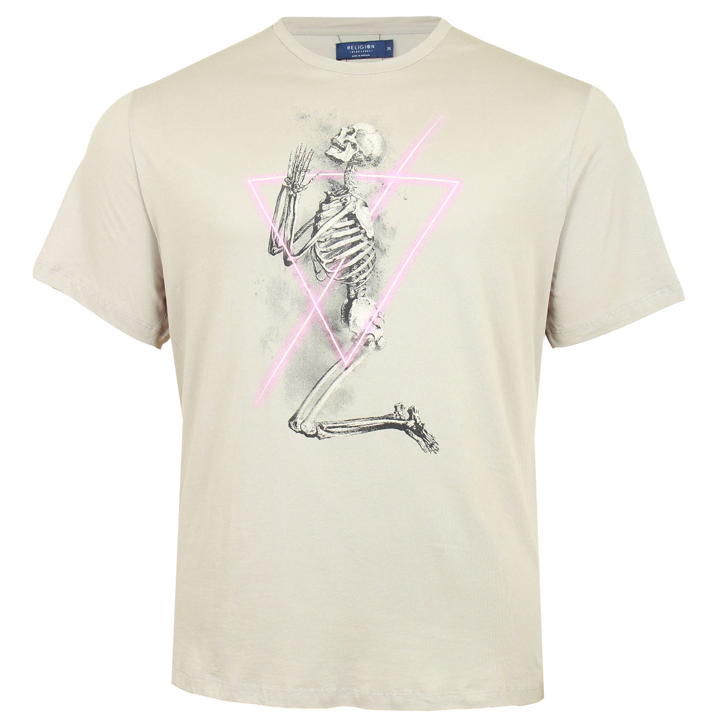 Plus Size Neon Skeleton T-Shirt Fawn