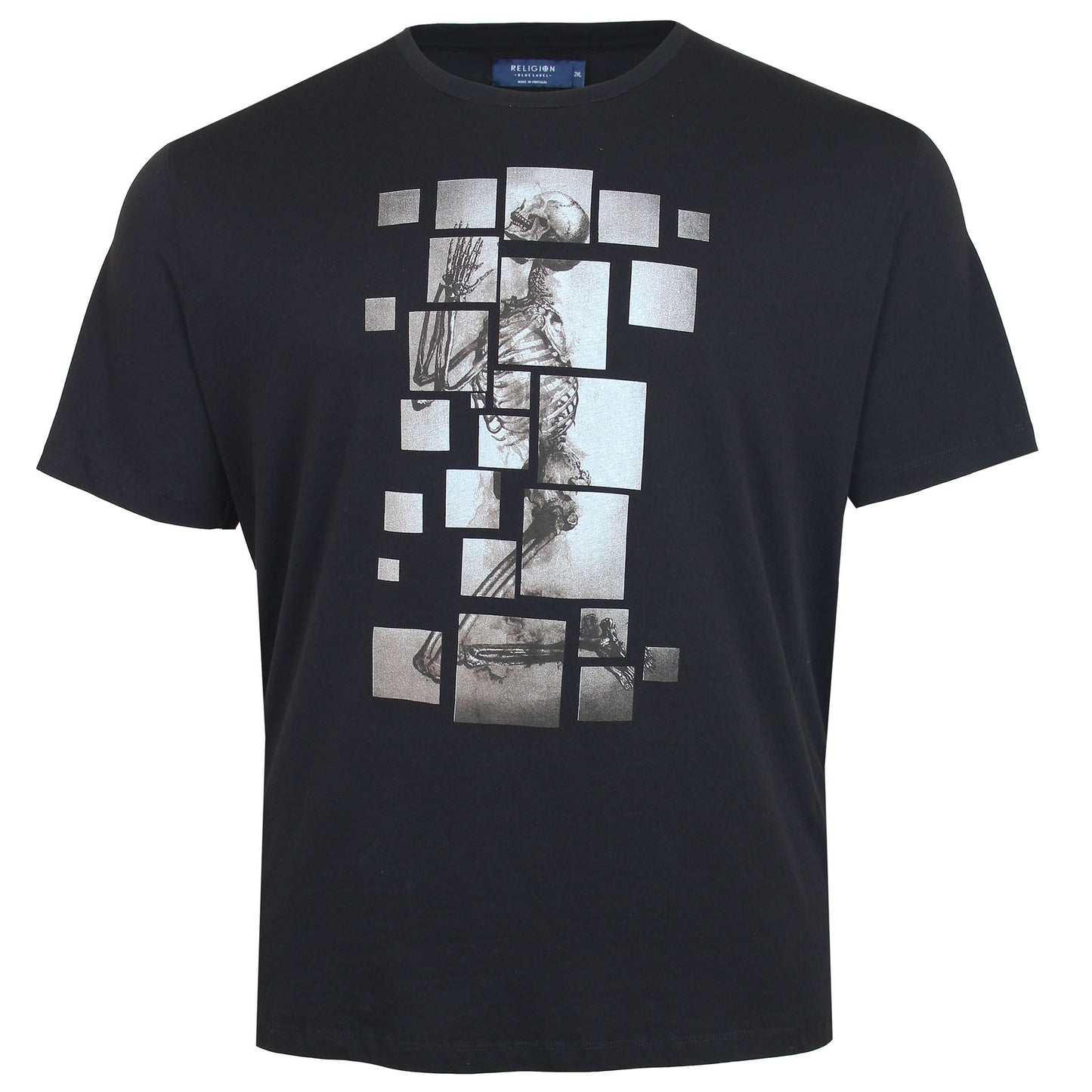 Plus Size Skeleton Puzzle T-Shirt Black