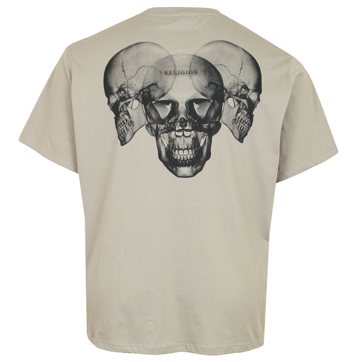 Religion Plus Size X-Ray Skulls T-Shirt Fawn