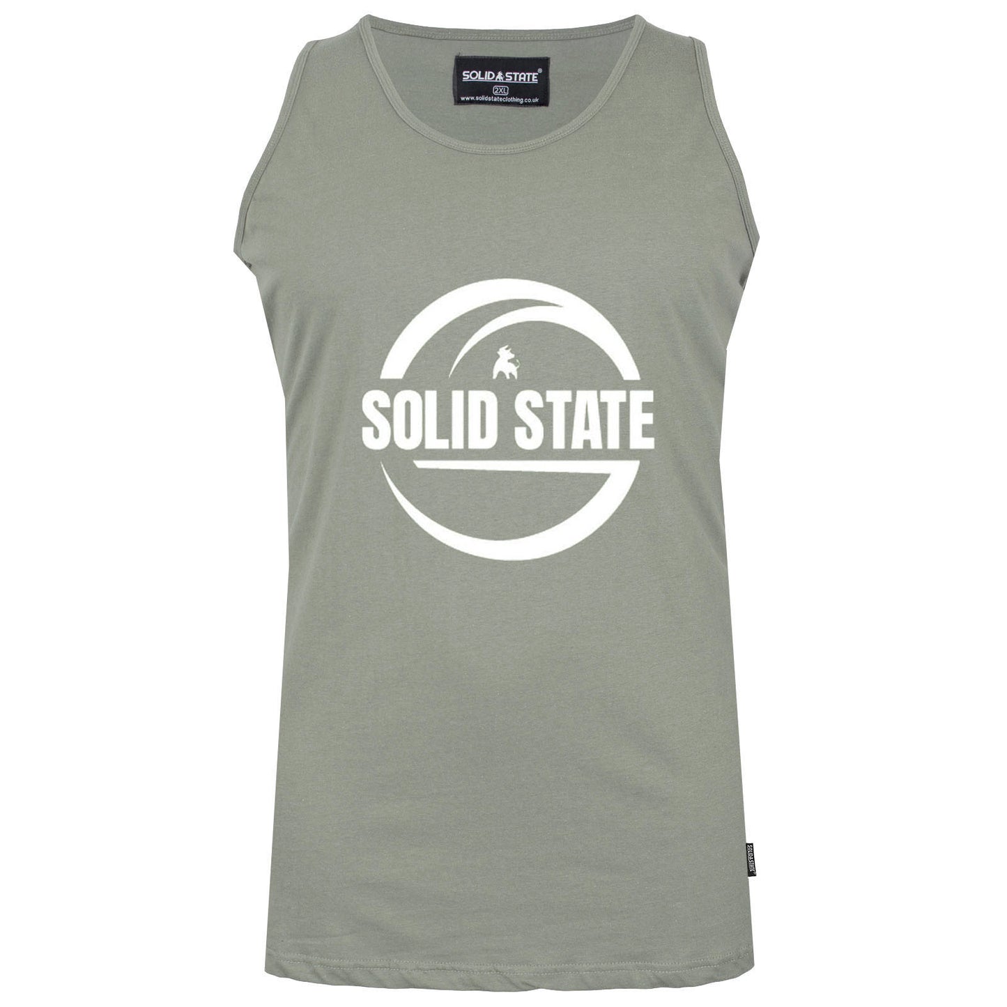 Plus Size Logo Muscle Vest Khaki