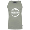 Solid State Plus Size Logo Muscle Vest Khaki