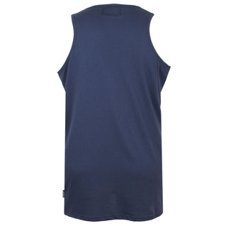 Solid State Plus Size Logo Muscle Vest Navy