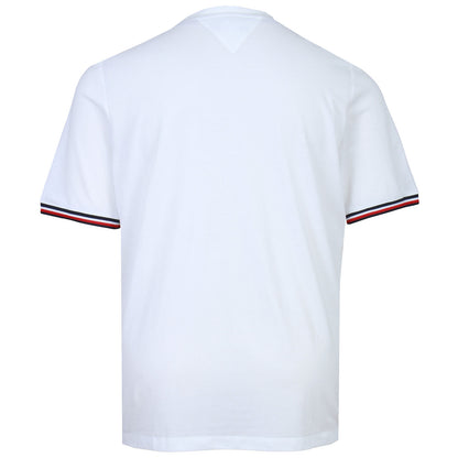 Tommy Hilfiger Plus Size Global Stripe Cuff T-Shirt White