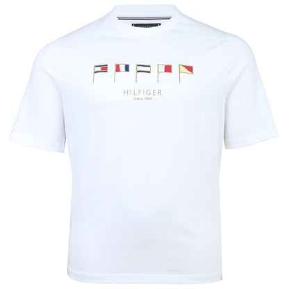 Tommy Hilfiger Plus Size Multi Flag T-Shirt White