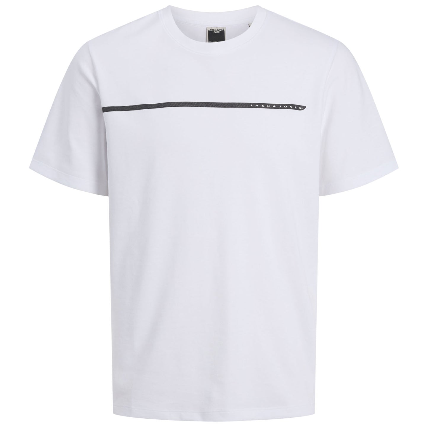 Jack & Jones Plus Size Fusion Full Branding T-Shirt Bright White