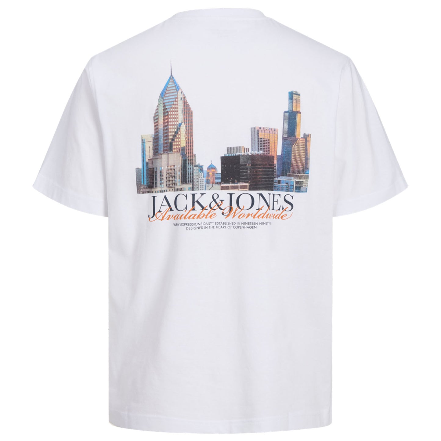 Jack & Jones Plus Size Boston Photo T-Shirt Bright White