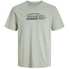 Jack & Jones Plus Size Tarmac Branding T-Shirt Aqua Grey