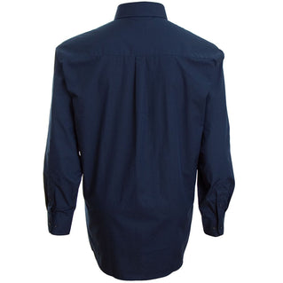 Espionage Plus Size Sh151 Plain Collar L/S Shirt Navy