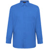 Plus Size Sh151 Plain Collar L/S Shirt Cobalt