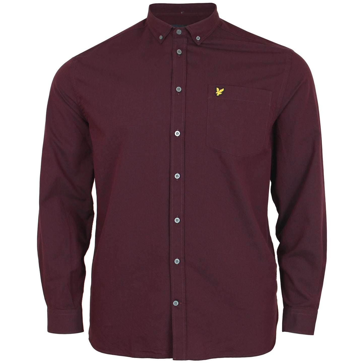 Plus Size Lw1302 Light Weight Oxford L/S Shirt Glenshee Plum/Black