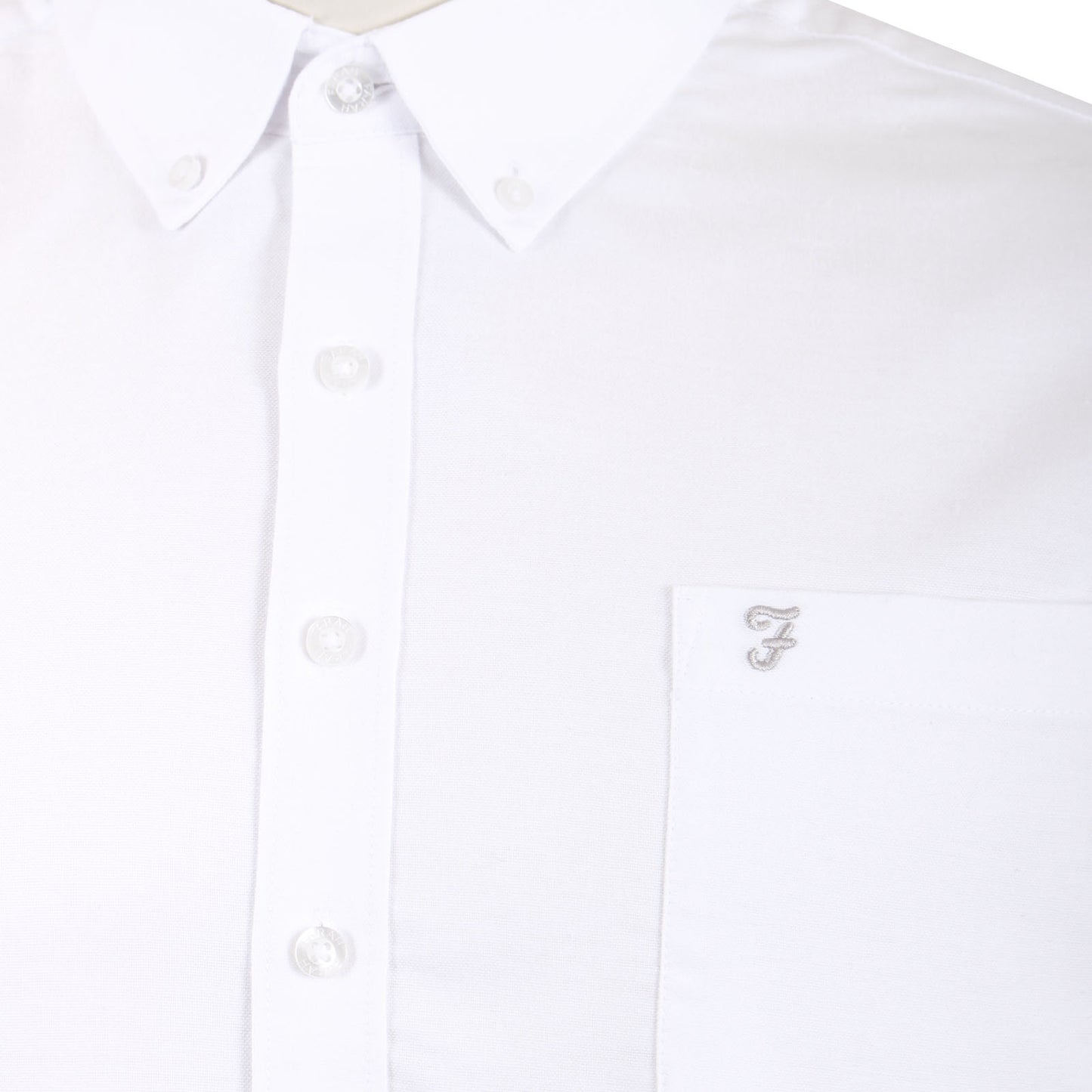 Farah Plus Size Drayton Long Sleeve Shirt White