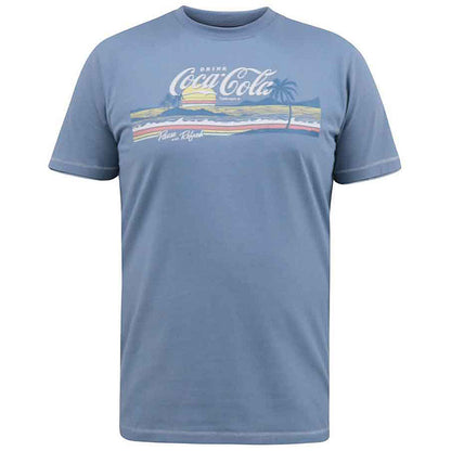 Plus Size Norfolk 'Coca Cola Beach' T-Shirt Denim Marl