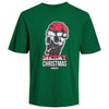 Plus Size Christmas Skull T-Shirt Alpine Green