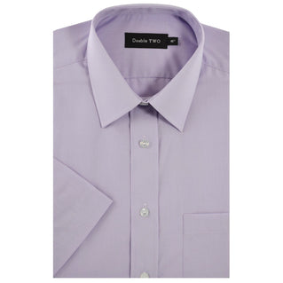 Double Two Plus Size Short Sleeve Shirt Lilac