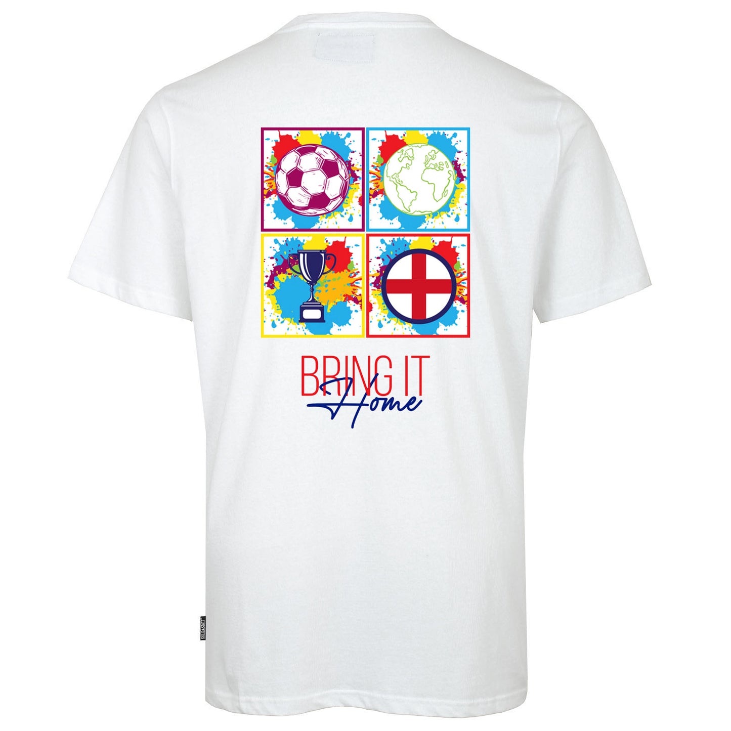 Solid State Plus Size England Football T-Shirt White