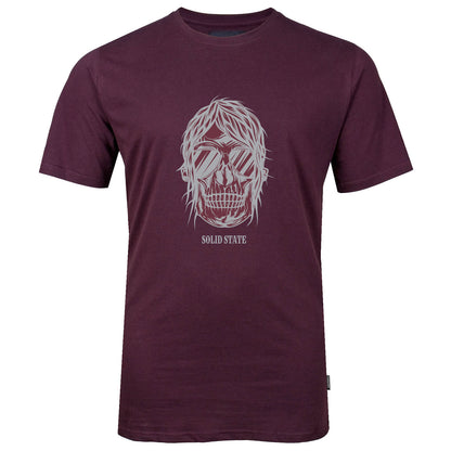 Solid State Plus Size Skull T-Shirt Burgundy