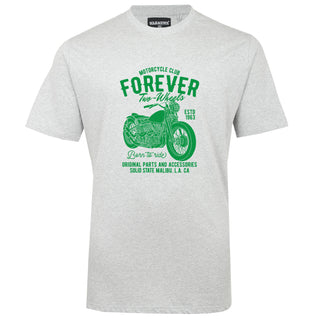 Solid State Plus Size Forever Motorcycle T-Shirts Grey Marl