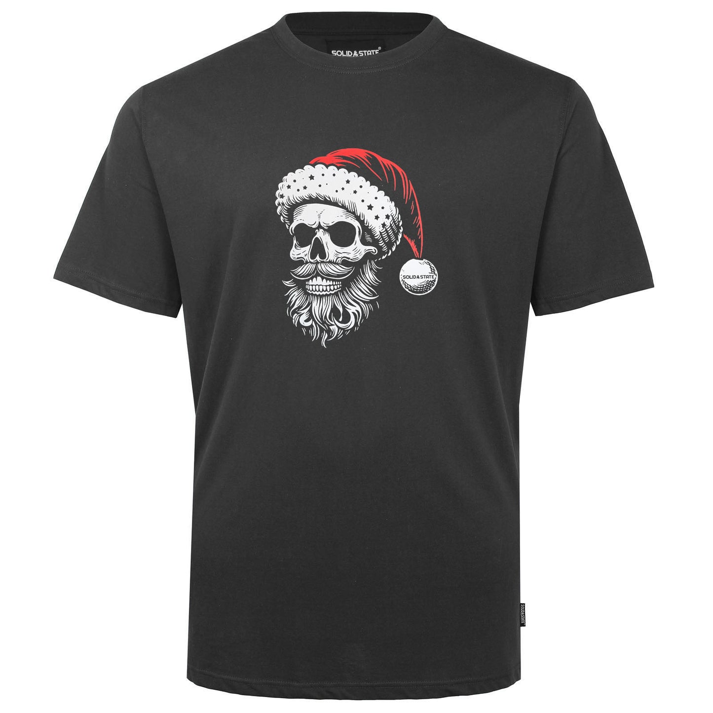 Solid State Plus Size Santa Skull T-Shirt Black